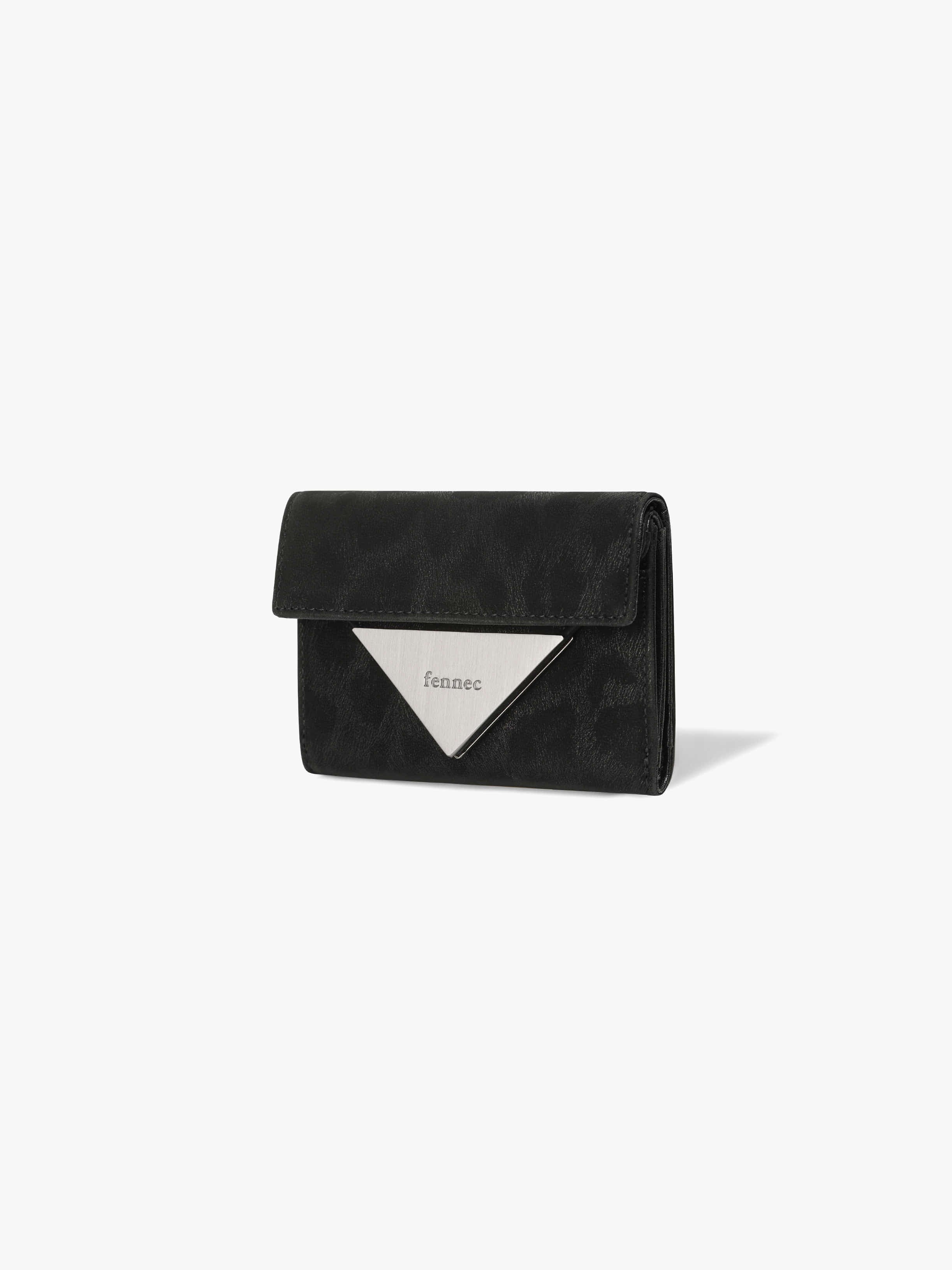 TRIANGLE DOCO WALLET (LEOPARD BLACK)