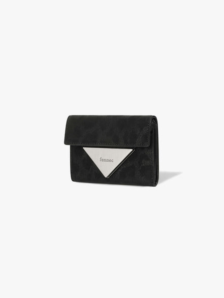 TRIANGLE DOCO WALLET (LEOPARD BLACK)