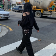 chicks - two stars pants (black)