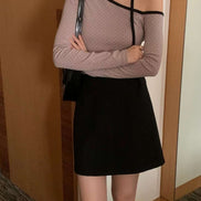 KR DOT OFF SHOULDER TOP (4 COLORS)