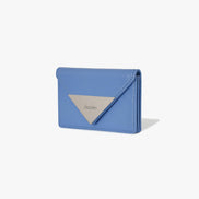 CRINKLE TRIANGLE ACCORDION POCKET D (STEEL BLUE)