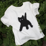 AEAE - FLASHED CATS EYE CROP T-SHIRTS [WHITE]