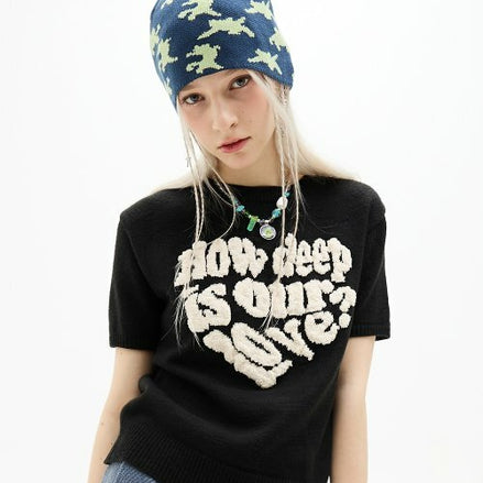 LUVISTRUE - DN BOUCLE LOVE KNIT(BLACK)