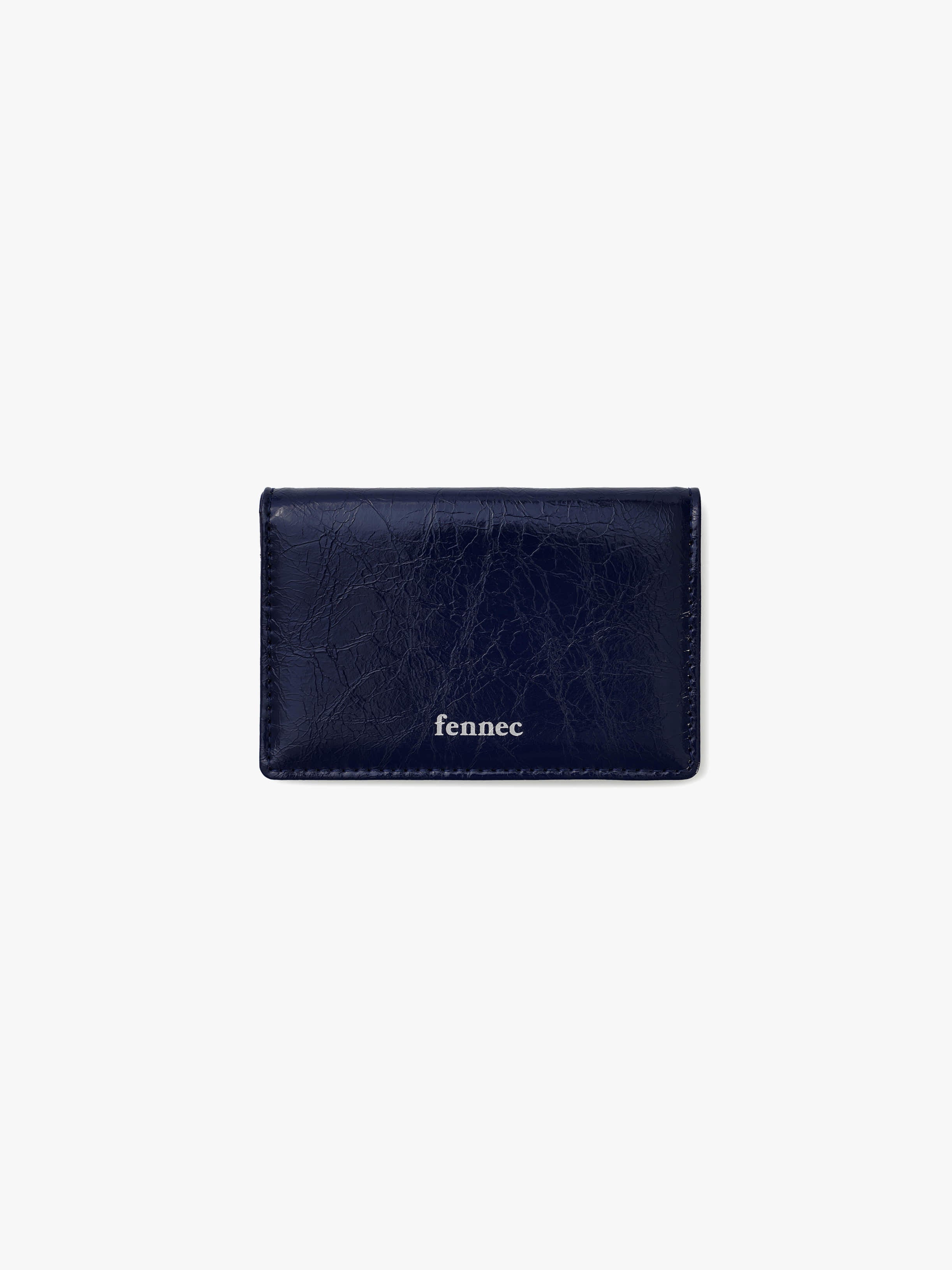 CRINKLE SOFT CARD CASE (NAVY BLUE)