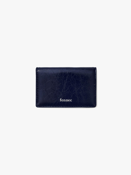 CRINKLE SOFT CARD CASE (NAVY BLUE)