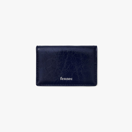 CRINKLE SOFT CARD CASE (NAVY BLUE)