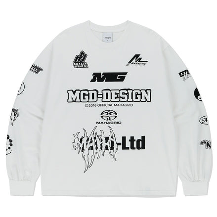 mahagrid - MGD SYMBOL LS TEE (WHITE)