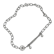 (yeji同款) OFUSE - pearl drop choker (rose)