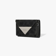 TRIANGLE TRIPLE WALLET (LEOPARD BLACK)