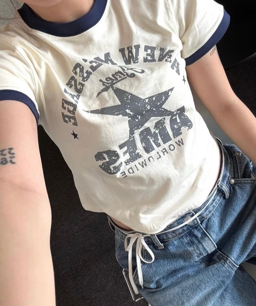 AMES WORLDWIDE - VINTAGE STAR TEE (CREAM)