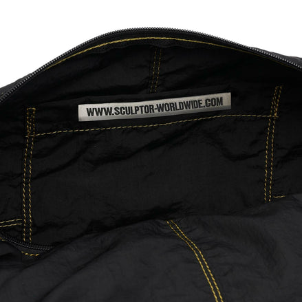 SCULPTOR - Contrast Stitch Nylon Duffle Bag (Black)