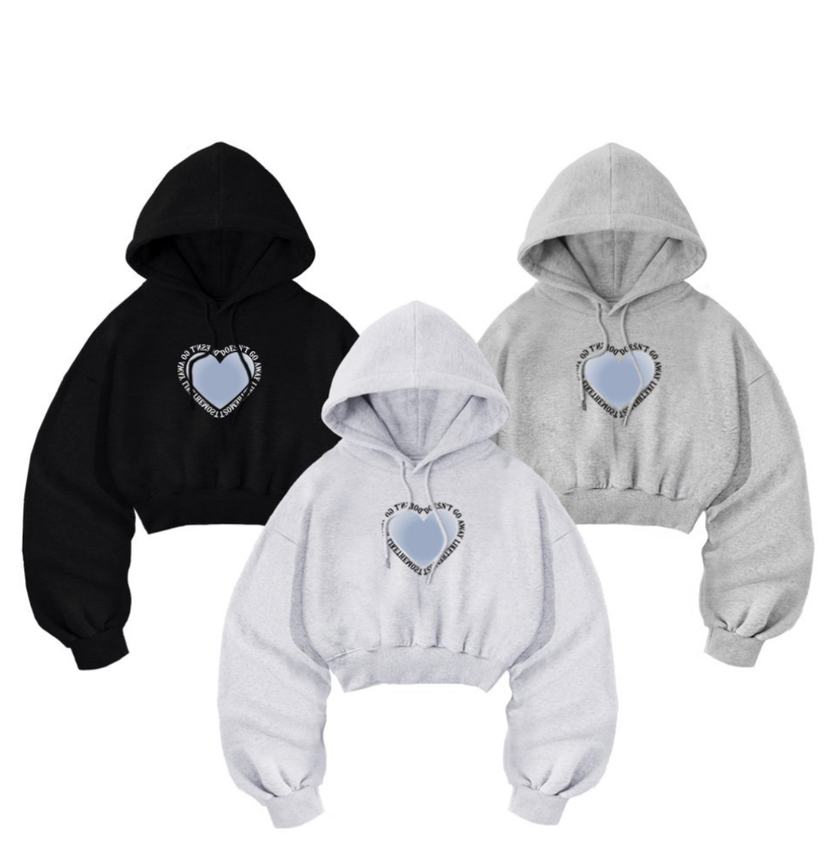 LIKE THE MOST SKY HEART HOODIE (3 COLORS)