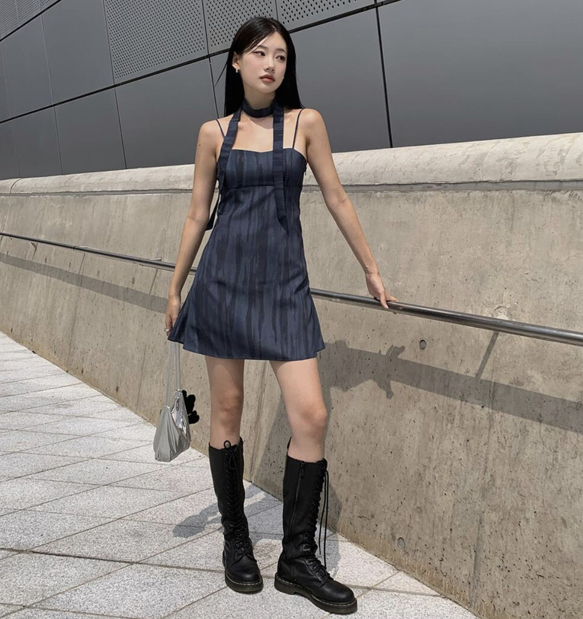 (現貨) KR DYE TIED SCARF ONE PIECE NAVY