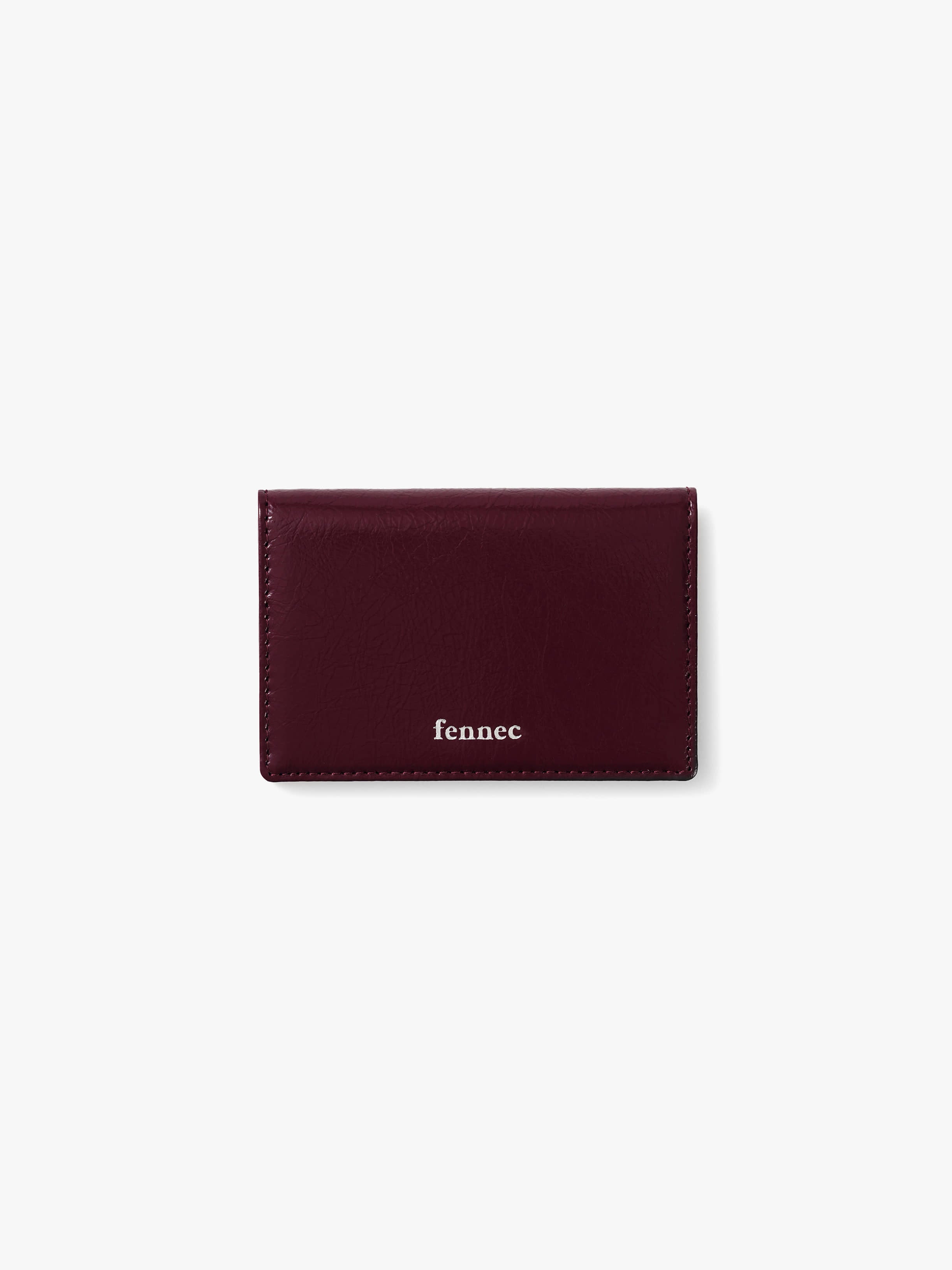 CRINKLE SOFT CARD CASE (DEEP CHERRY)