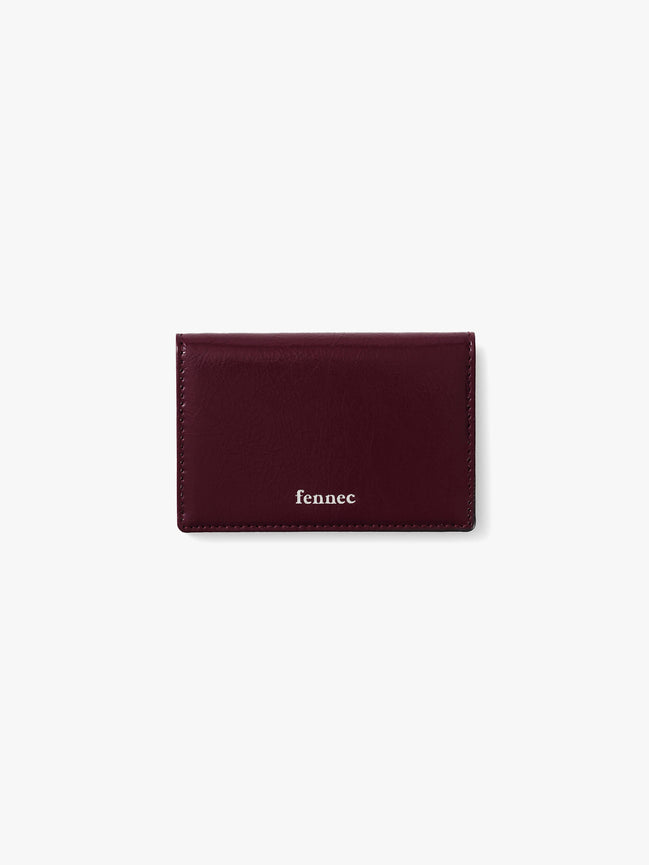 CRINKLE SOFT CARD CASE (DEEP CHERRY)