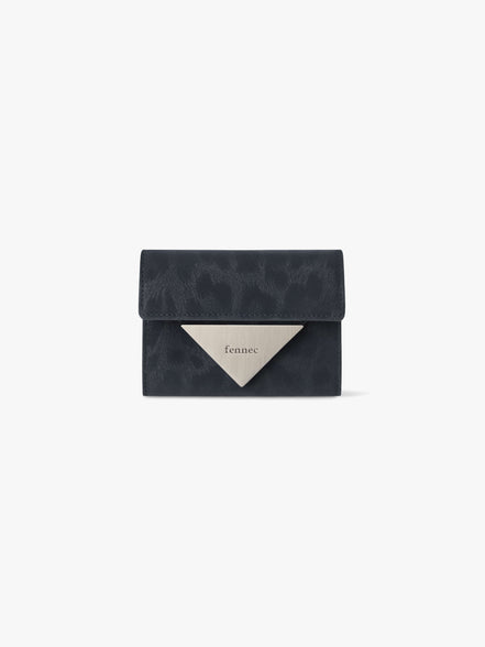 TRIANGLE DOCO WALLET (LEOPARD NAVY)