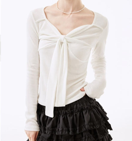 KR CLASSY RIBBON TOP (3 COLORS)