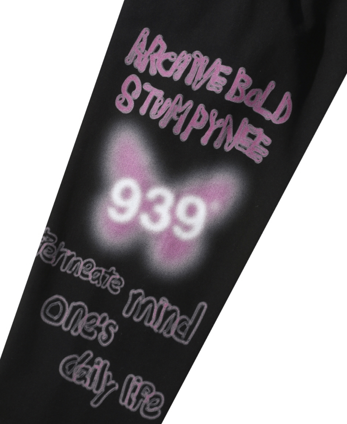 939 [Archive Bold X Stumpynee] DOODLE SWEAT PANTS (BLACK)