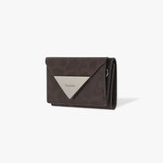 TRIANGLE TRIPLE WALLET (LEOPARD BROWN)