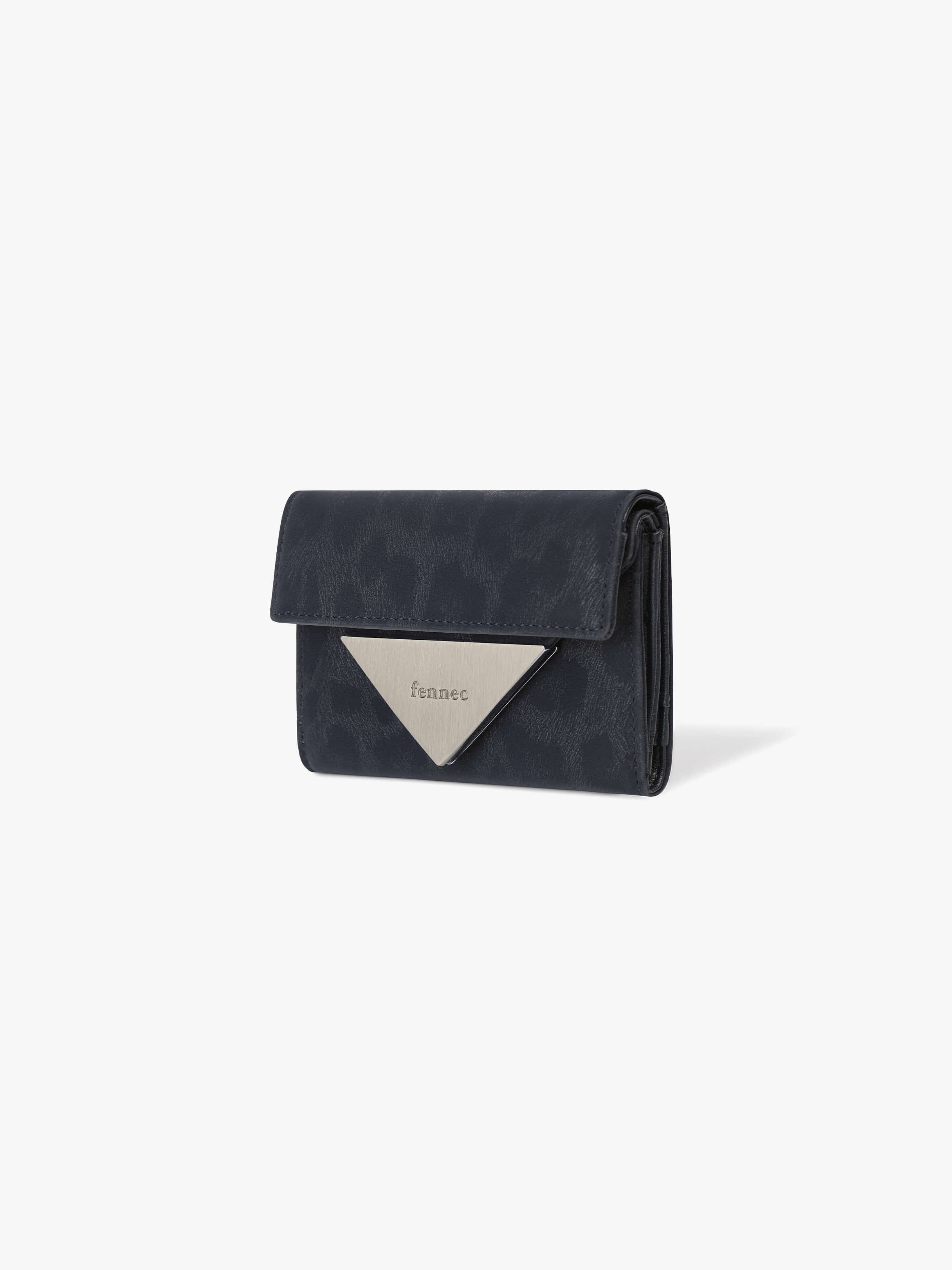 TRIANGLE DOCO WALLET (LEOPARD NAVY)