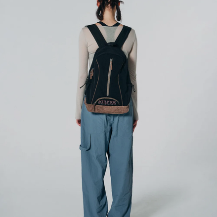 SCULPTOR - Oldschool Slouchy Backpack (Black)