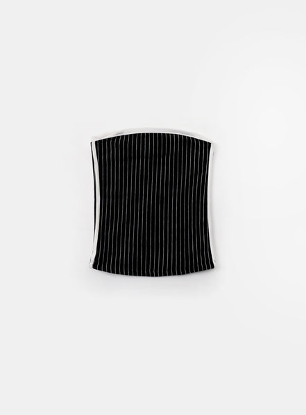 bad blood - Classic Logo Stripe Tube Top (Black)
