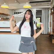 [現貨] TH RIBBON CROP TOP (WHITE)