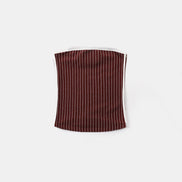 bad blood - Classic Logo Stripe Tube Top (Wine)