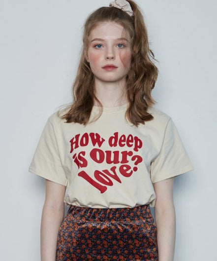 LUVISTRUE - IN LOVE TEE(CREAM)