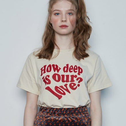 LUVISTRUE - IN LOVE TEE(CREAM)