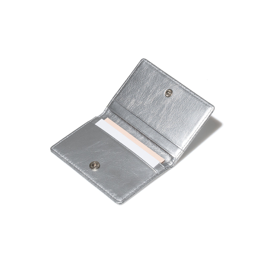 CRINKLE SOFT CARD CASE (SILVER)