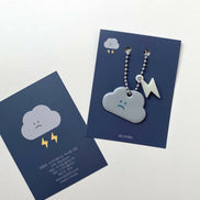 Skyfolio - grey cloud keyring