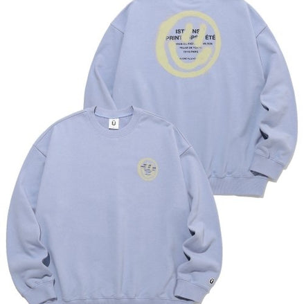 (現貨) ISTKUNST LOGO & SMILEY SWEATSHIRT (LIGHT PURPLE)