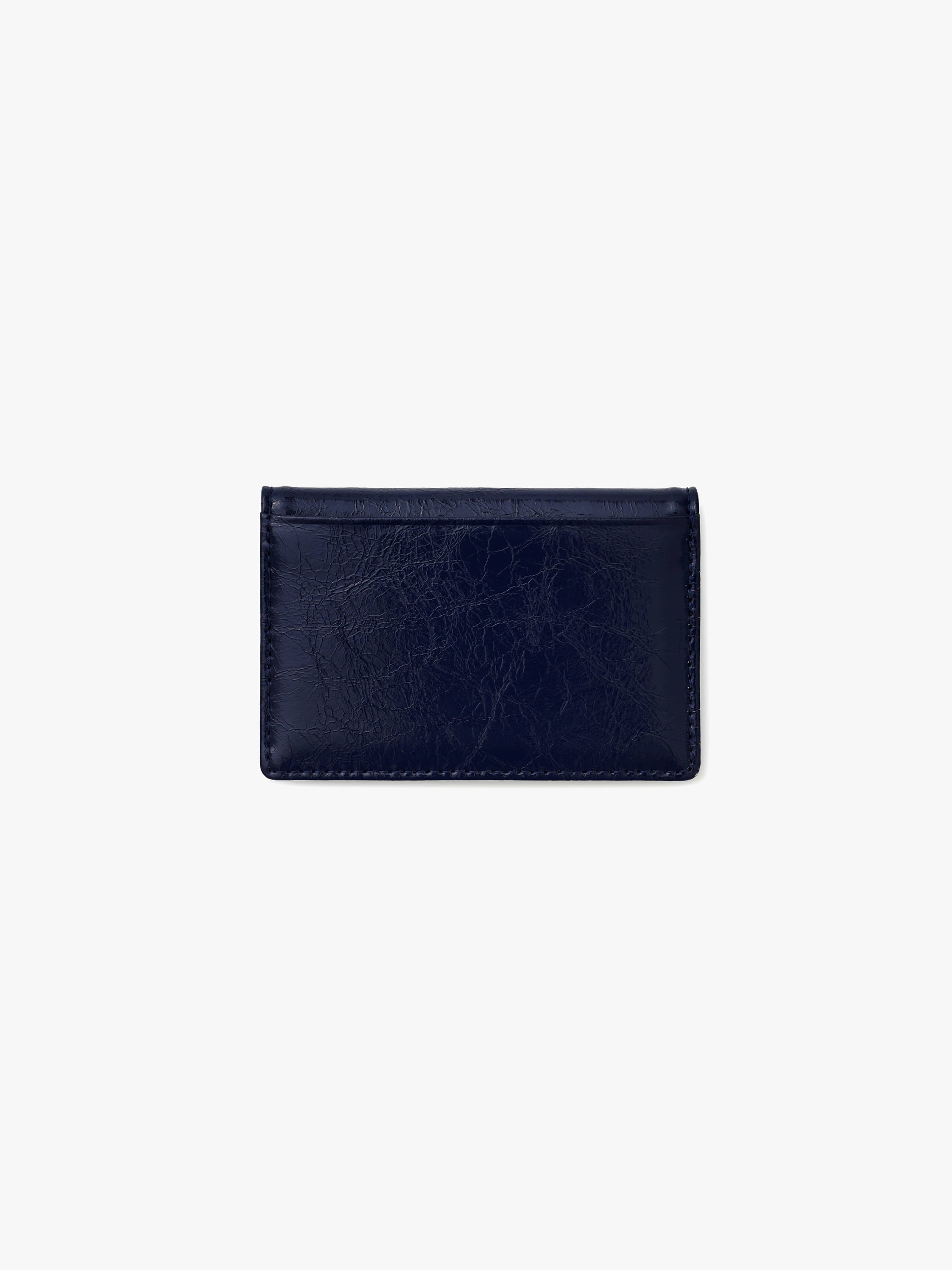 CRINKLE SOFT CARD CASE (NAVY BLUE)