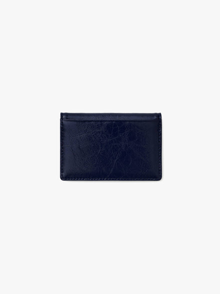 CRINKLE SOFT CARD CASE (NAVY BLUE)