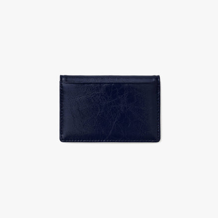CRINKLE SOFT CARD CASE (NAVY BLUE)
