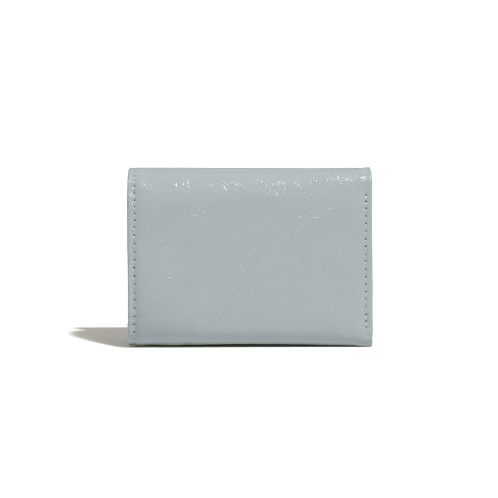 CRINKLE HALFMOON MINI WALLET (MID GREY)