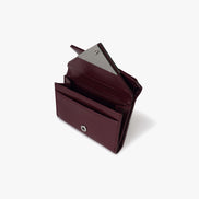 CRINKLE TRIANGLE DOCO WALLET (DEEP CHERRY)