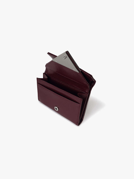 CRINKLE TRIANGLE DOCO WALLET (DEEP CHERRY)