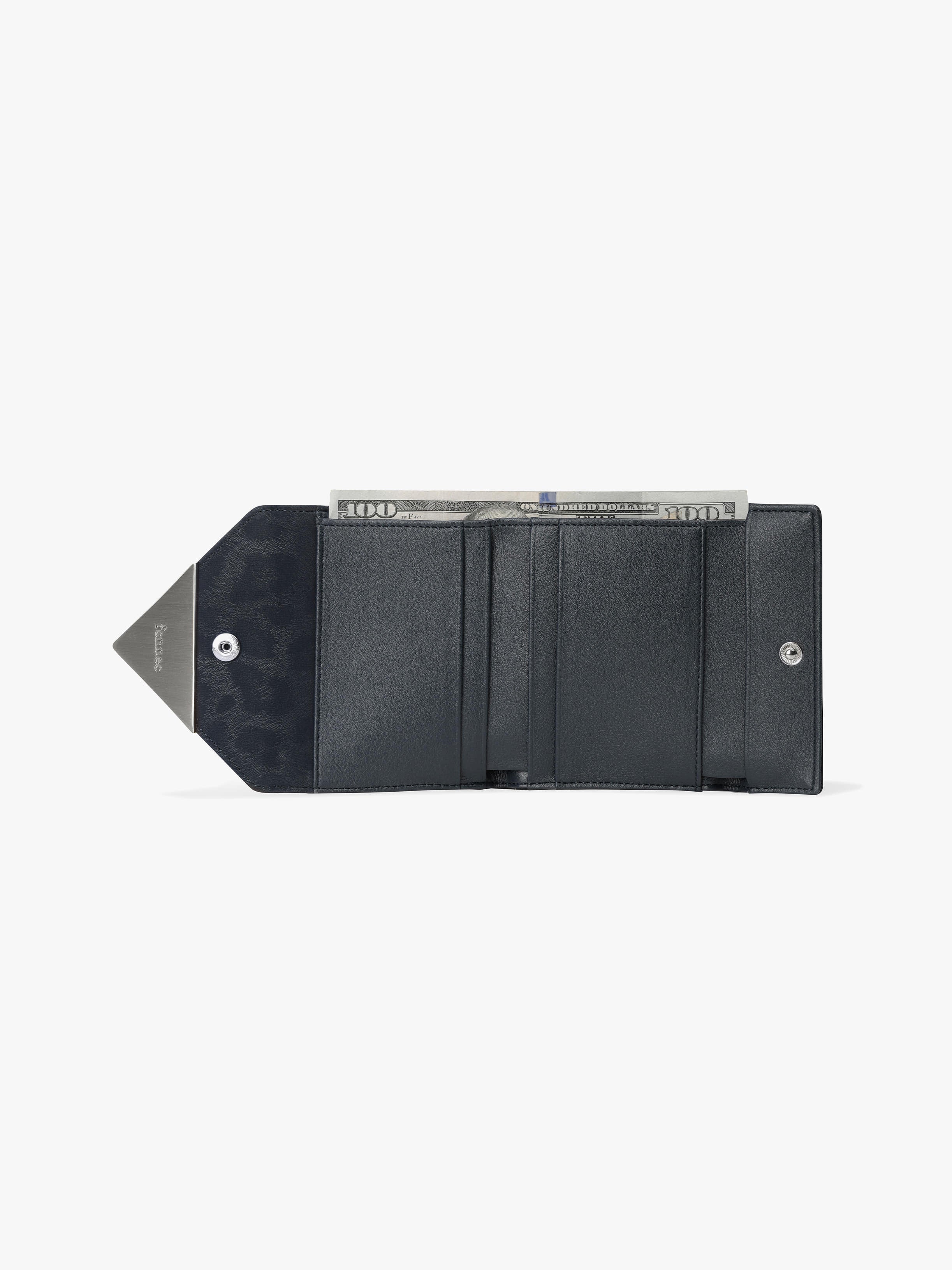 TRIANGLE DOCO WALLET (LEOPARD NAVY)