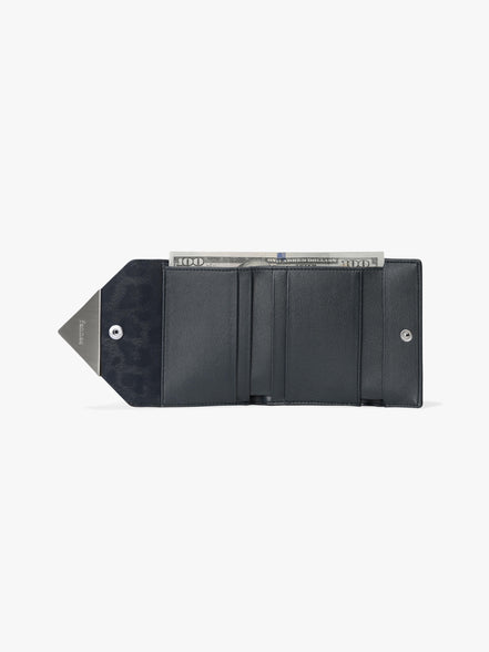 TRIANGLE DOCO WALLET (LEOPARD NAVY)