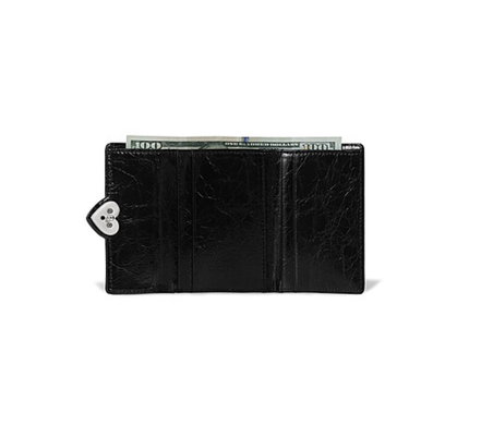 HEARTY FLAP WALLET (BLACK)