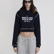 (現貨) badblood - Bold Logo 2 Heavyweight Crop Hoodie - Navy