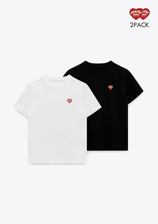 marie claire - marie heart regular fit tshirt (2pack)