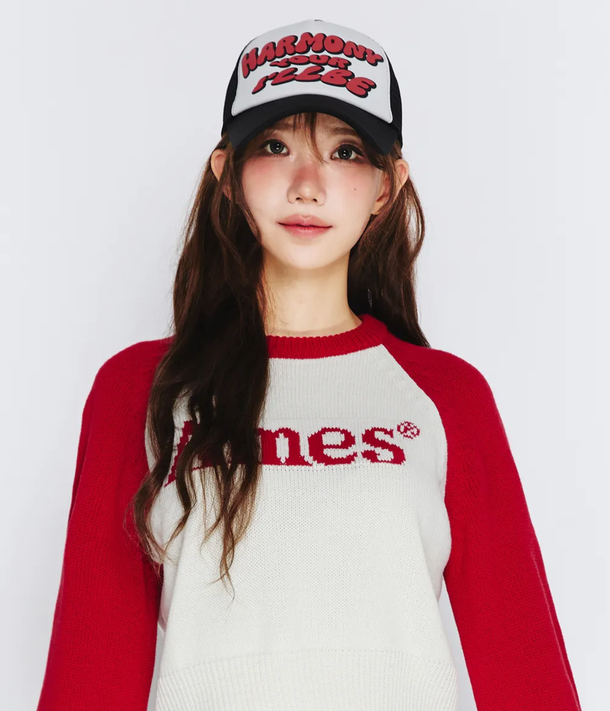 [UNISEX] AMES - BASIC RAGLAN PULLOVER KNIT (RED)