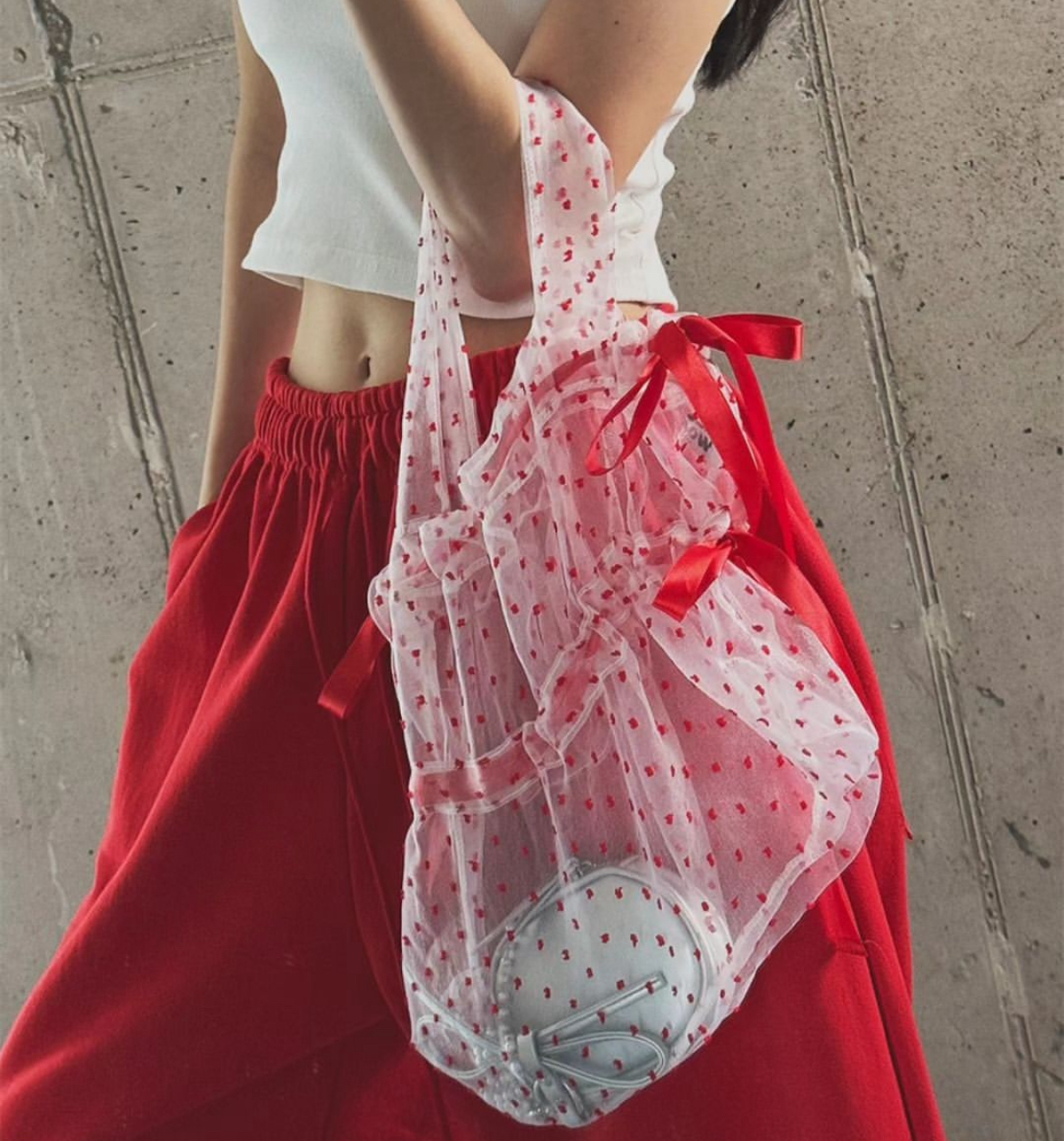 KR RIBBON MINI BAG (3 COLORS)