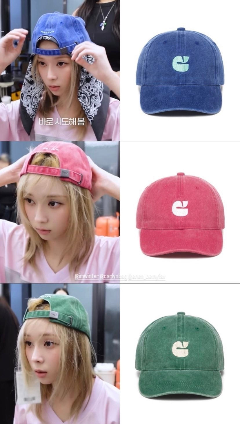 [KARINA同款] Carlyn - new logo washed cap (6 colors)