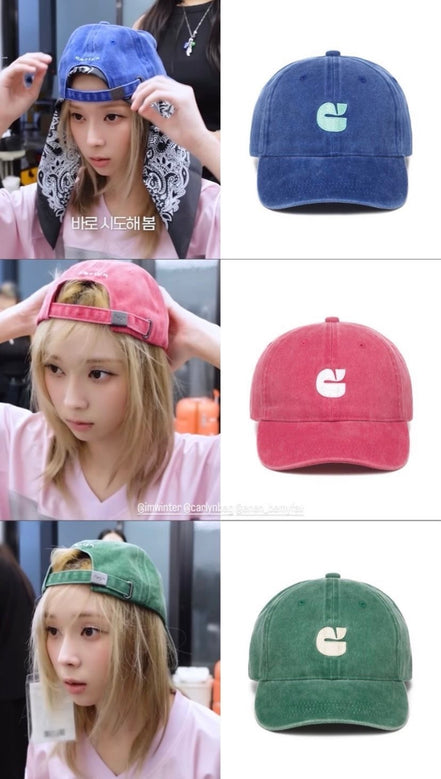 [KARINA同款] Carlyn - new logo washed cap (6 colors)