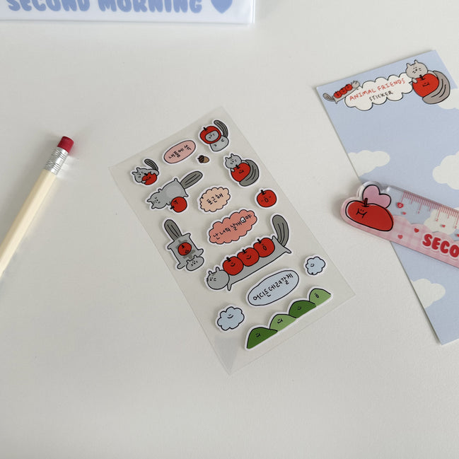 Second Morning - friends sticker | 蘋果