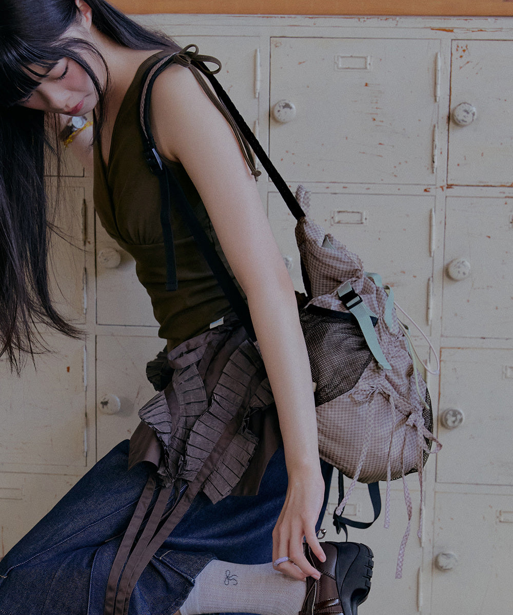 Rockfish Weatherwear - LIGHT WEIGHT BACKPACK (PINK CHECK)